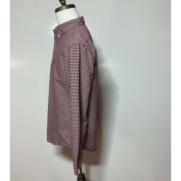 Ralph Lauren Shirt Mens Large Red White Gingham Plaid Custom Fit Long Sleeve - Picture 5 of 10